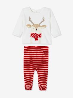 -Pyjama 2 pièces en velours bébé Noël