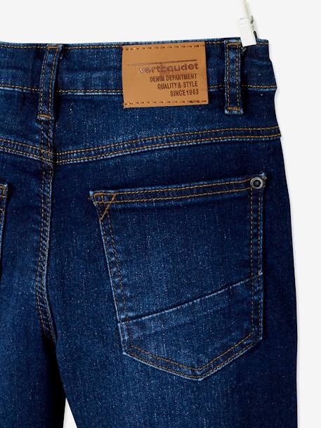 Jungen Straight-Fit-Jeans WATERLESS, Hüftweite REGULAR Oeko Tex, Bundweite verstellbar blue stone+dark blue 