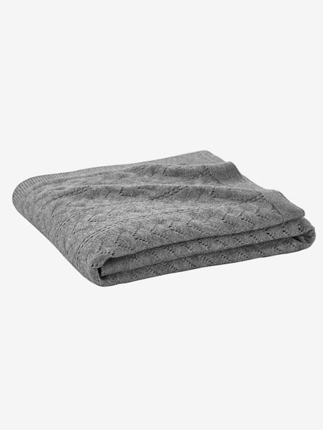 Couverture Bebe En Tricot Gris Chine Linge De Maison Et Decoration