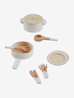 Spielzeug-Nachahmungsspiele-Kinder Kochgeschirr aus Holz FSC® MIX