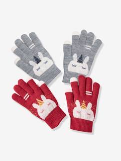Strickkleidung-2er-Pack Mädchen Handschuhe, Einhorn Oeko-Tex®