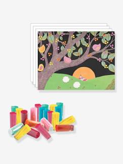 Spielzeug-Kunstaktivität-Klebebilder und Modelieren-Bastel-Set „Pomponbilder“ DJECO