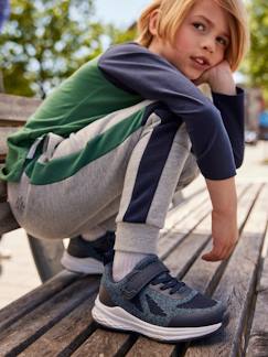 Tenues de sport-Pantalon de sport garçon en molleton bandes côtés bicolores