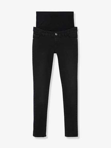 Jean skinny de grossesse bandeau sans couture anthrazite+Bleu délavé+brut 
