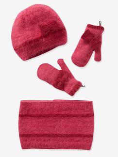 Mädchen-Accessoires-Mütze, Schal, Handschuhe-Mädchen-Set: Mütze, Snood & Handschuhe Oeko-Tex®