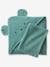 Cape de bain gaze de coton + gant de toilette BIO* bleu+ocre+rose+vert 