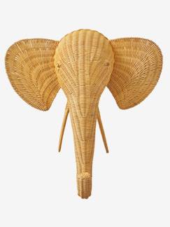 Wild Sahara Home Kollektion-Rattan-Wanddekoration, Elefantenkopf