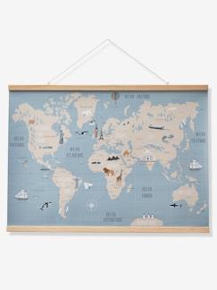 Linge de maison et décoration-Décoration murale mappemonde Carte du Monde
