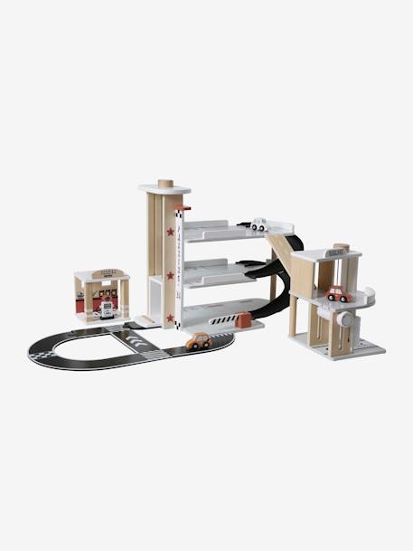 Garage Looping Hape E3019 - Garage en bois avec looping - Petites voitures