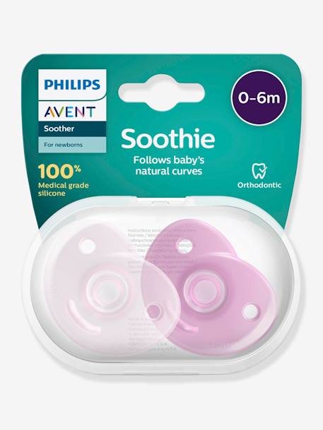 2er-Pack Schnuller für Neugeborene Soothie Coeur Philips AVENT HELLBLAU+ROSA 