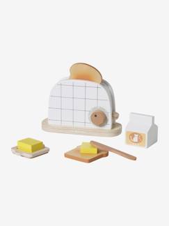 Jouet-Jeux d'imitation-Cuisines et dinette-Set toaster en bois
