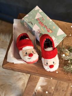 Geschenksets zu Weihnachten-Baby Geschenk-Set: Hausschuhe, Weihnachtsmann