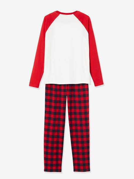 Pyjama Noël femme / Pyjama famille Beige avec anim et bas à carre 