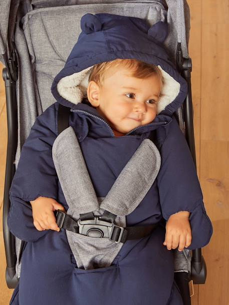 2-in-1 Baby Ausfahrsack / Steppjacke, Recycling-Polyester nachtblau 