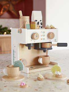 Spielzeug-Nachahmungsspiele-Haushalt, Atelier und Berufe-Kinder Kaffee- und Teemaschine aus Holz