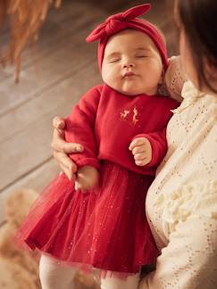 Baby-Set-Weihnachtliches Baby Set: Kleid, Haarband und Strumpfhose