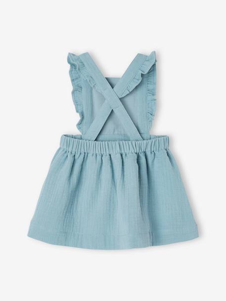 Mädchen Baby Latzkleid, Musselin ALTROSA+aquamarin+lila 