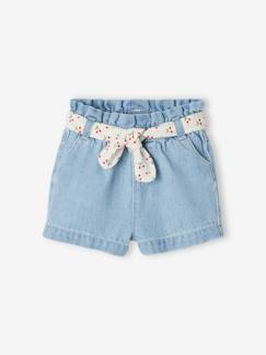 Baby-Shorts-Baby Paperbag-Shorts mit Stoffgürtel