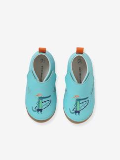 Chaussures-Chaussures bébé 17-26-Chaussons-Chaussons scratchés bébé garçon en cuir