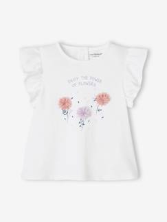Bébé-T-shirt, sous-pull-T-shirt avec fleurs en relief bébé