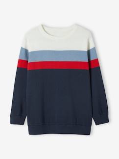 Junge-Pullover, Strickjacke, Sweatshirt-Pullover-Jungen Feinstrickpullover mit Streifen Oeko-Tex®
