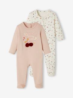 Bébé-Pyjama, surpyjama-Lot de 2 pyjamas en molleton bébé ouverture naissance