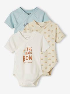 Baby-Body-3er-Pack Neugeborenen-Bodys, Kurzarm, Regenbogen