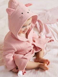 Bébé-Peignoir bébé animal en gaze de coton bio* personnalisable