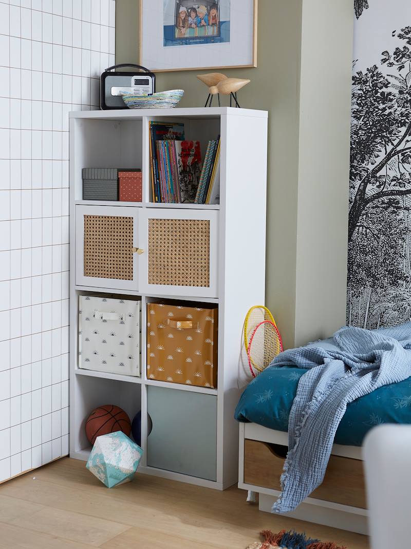 Meuble de rangement 8 cases blanc, Chambre et rangement