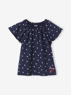 Mädchen-T-Shirt, Unterziehpulli-Mädchen T-Shirt mit Schmetterlingsärmeln, bedruckt
