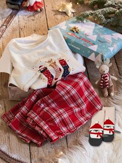 Weihnachtsnacht-Mädchen Geschenk-Set „Cosy Christmas“, Schlafanzug & Socken