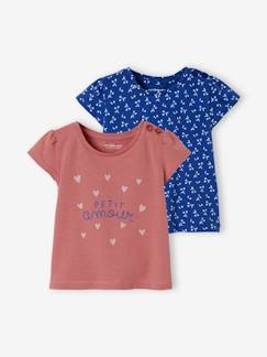 Les Basics-Bébé-Lot de 2 T-shirts bébé fille manches courtes