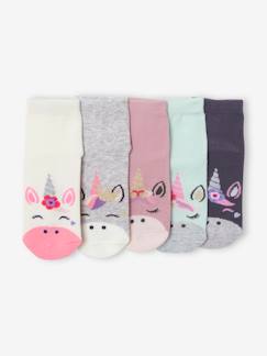 Mädchen-Unterwäsche-5er-Pack Mädchen Socken, Einhorn