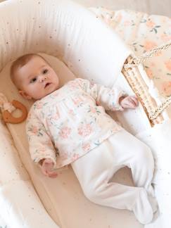 Bébé-Pyjama 2 pièces en velours et gaze de coton bébé et son doudou assorti