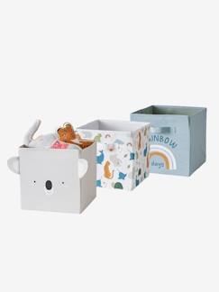 Zimmer und Aufbewahrung-Aufbewahrung-Aufbewahrungsbox, Aufbewahrungskorb-3er-Set Kinder Aufbewahrungsboxen „Mini Zoo“