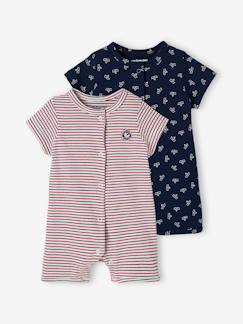 Baby-Strampler, Pyjama, Overall-2er-Pack kurze Jungen Baby Jumpsuits Oeko-Tex®