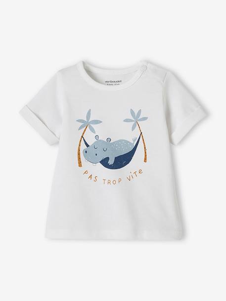 Baby-Set: T-Shirt & Shorts khaki+weiss 