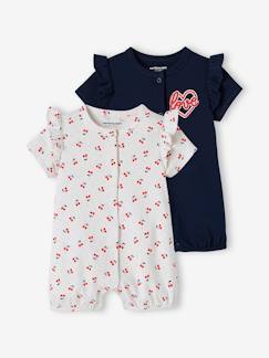 Baby-Strampler, Pyjama, Overall-2er-Pack Mädchen Baby Kurzoveralls Oeko-Tex®