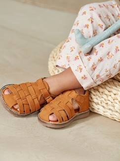 Chaussures-Chaussures bébé 17-26-Marche garçon 19-26-Sandales en cuir bébé mixte bout fermé