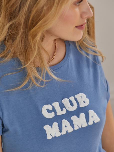 T-shirt de grossesse et d'allaitement Bleu+Gris anthracite+Moutarde+Rose+Terracotta 
