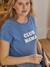 T-shirt de grossesse et d'allaitement Bleu+Gris anthracite+Rose+Terracotta 