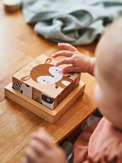 Spielzeug-Lernspiele-Baby Würfelpuzzle „Märchenwald“, Holz FSC®