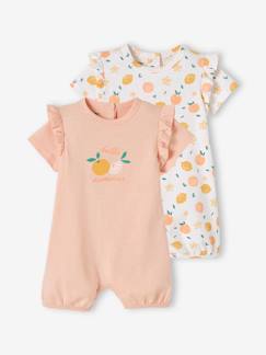 Baby-Strampler, Pyjama, Overall-2er-Pack kurze Mädchen Baby Jumpsuits Oeko-Tex®