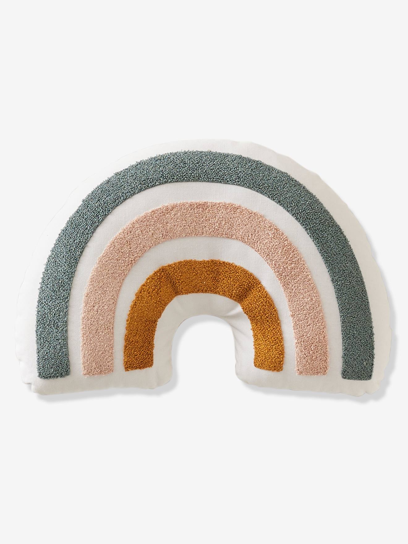 Coussin Arc-en-Ciel Enfant 40cm - Coton Bio Doux, Hypoallergénique Pour Chambre Bébé