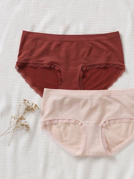 2er-Pack nahtlose Umstands-Slips aus Mikrofaser Pack rosa 