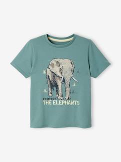 Junge-T-Shirt, Poloshirt, Unterziehpulli-Bio-Kollektion: Jungen T-Shirt mit Tiermotiv