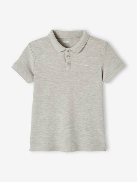 Jungen Poloshirt, kurze Ärmel elektrisch blau+grau meliert+hellblau+KHAKI+marine+pastellgelb+ROT+weiß 