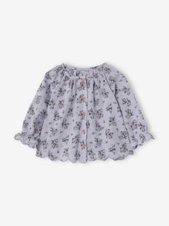 Baby-Hemd, Bluse-Baby Bluse mit gewellten Abschlüssen