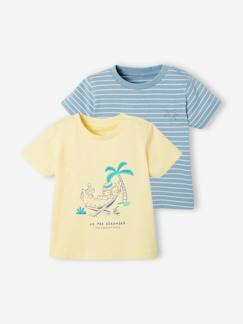 Les Basics-Bébé-Lot de 2 T-shirts bébé garçon motifs animaux rigolos