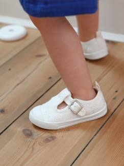 Schuhe-Babyschuhe 17-26-Lauflernschuhe Mädchen 19-26-Ballerinas, Spangenschuhe-Mädchen Baby Stoff-Ballerinas